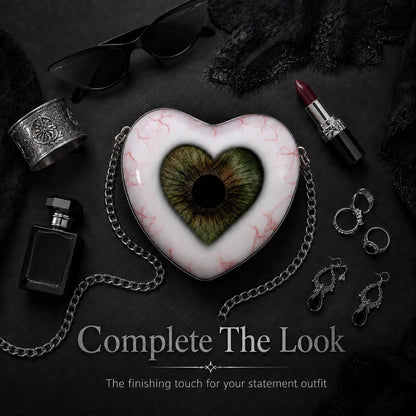 🔥Last Day 49% OFF 🖤👁 Gothic Heart Eye Statement Crossbody Bag