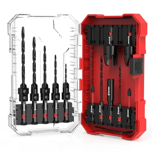 🛠️ Wood Countersink Drill Bit Set with 1/4" Hex Shank – Precision Woodworking Tool Kit