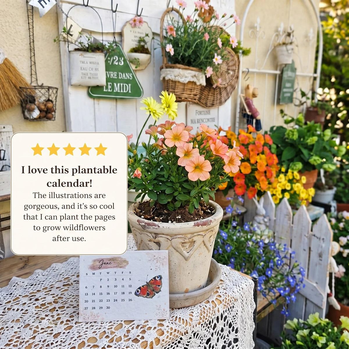 🌱Plantable Wildflower Calendar 2027 – Seed Paper Desk Calendar🌸