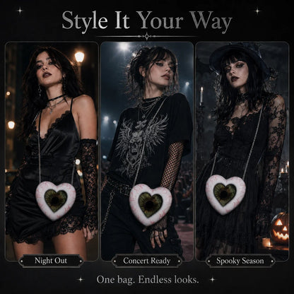 🔥Last Day 49% OFF 🖤👁 Gothic Heart Eye Statement Crossbody Bag