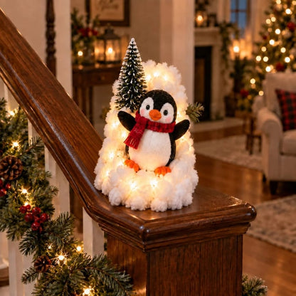 🔥Hot Sale 40% OFF🔥Playful Penguin Snowy Stair Railing Decor