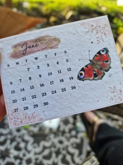 🌱Plantable Wildflower Calendar 2027 – Seed Paper Desk Calendar🌸