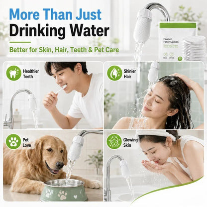 ⏰47%OFF⚡50K+ SOLD!💥Anti-Splash Kitchen Faucet Cotton Filter for Sediment & Rust Removal