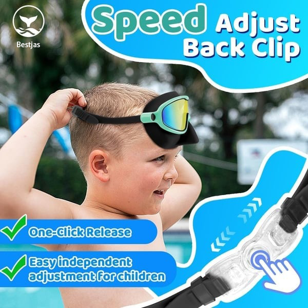 🏊‍♀️Buy 1 Get 1 Free🏊‍♀️-HD children's large frame waterproof and anti-fog swimming goggles