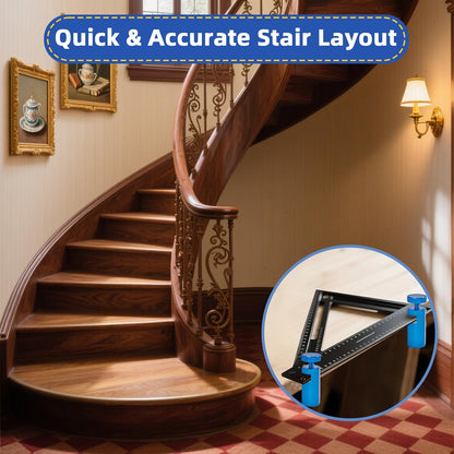 🛠️Tall Stair Gauges for Framing Square with Holder, for Carpentry Squares, Framing Jig Circular Saw