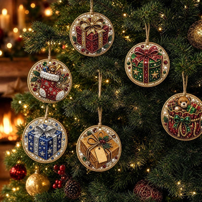 🔥Only $10.99 Last Day Promotion!🎄Christmas DIY Diamond Painting Ornaments Kit (6 PCS)🎅