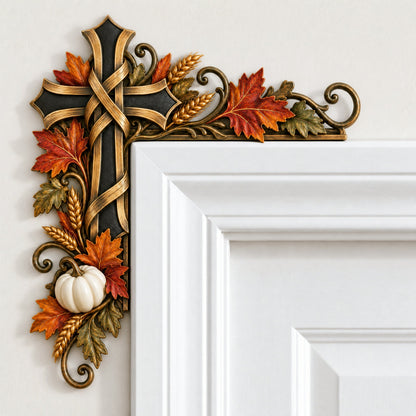 🍂 Autumn Door Frame Corner Topper –  Faith & Harvest Décor ✝️🎃
