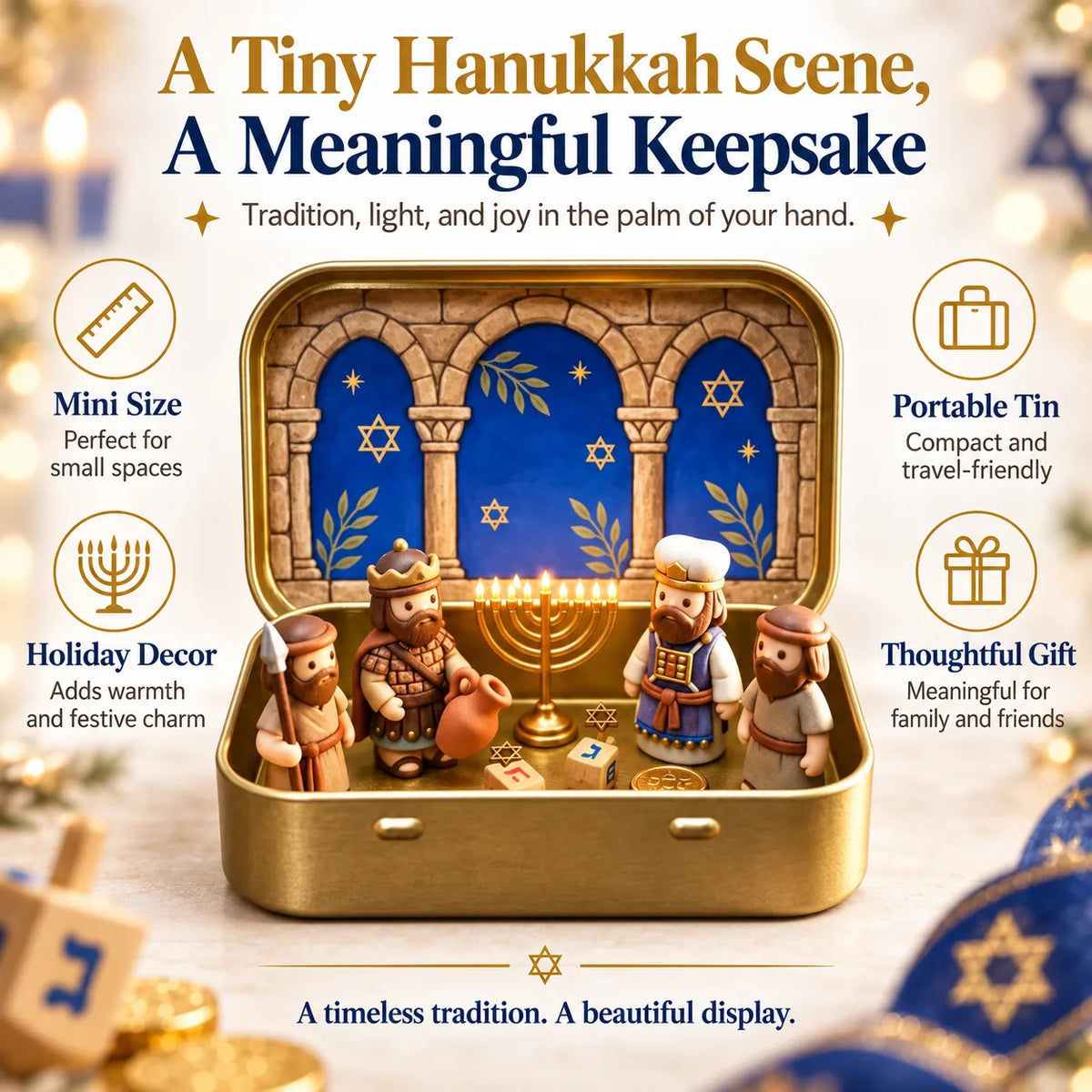 🔥Last Day 48% OFF - ✝️Religious Pocket-Size Mini Nativity Scene Set with Storage Box