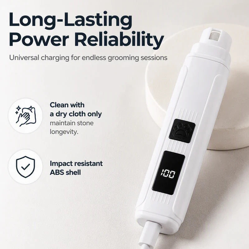 🥳2026 Hot Sale🥳💞50k+ Sold!🐶💨 50% Off! Electric Pet Nail Grinder – Whisper‑quiet, 3‑step Gentle Grinding. Led Power Display & Usb‑c Rechargeable – Stress‑free Grooming For Dogs & Cats! 🛡️✨