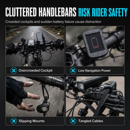 📢📢50% OFF !! ⏰ Bike Handlebar Extender – USB Power, Waterproof & Dual Mount – More Space, Cleaner Cockpit 🛡️