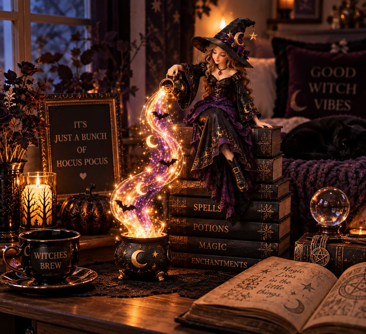 ✨Last Day 49% OFF✨ Halloween Magic Cascade Shelf Light Collection™ – Enchanted Bookcase Decor