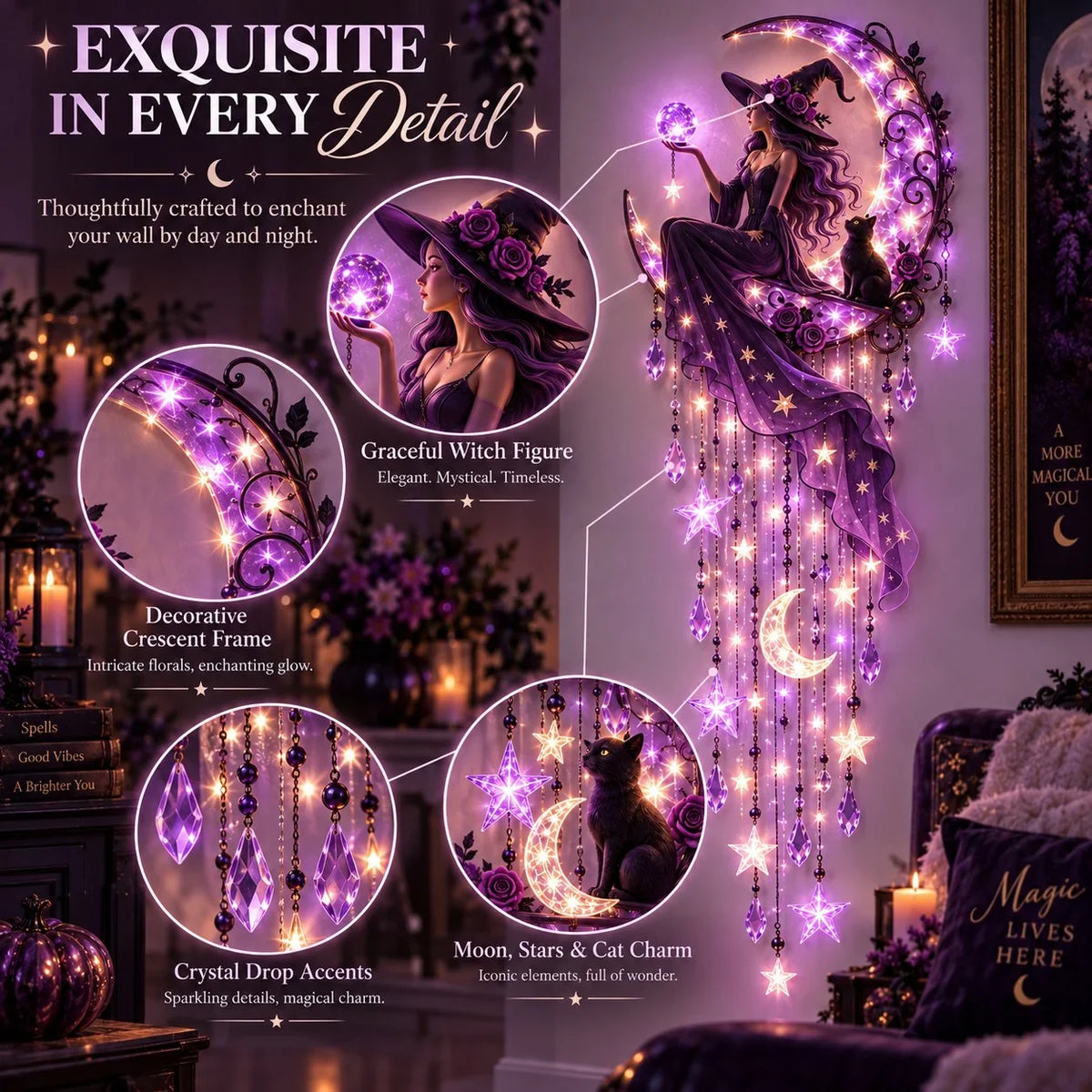 🌙✨ Add A Touch Of Witchy Magic To Any Empty Wall.