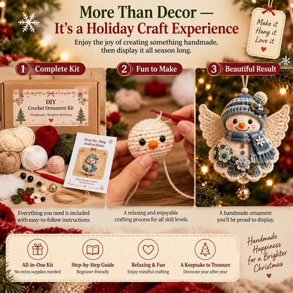 🎄 DIY kit for a crocheted Christmas angel ornament – Make it yourself, hang it up, and cherish it✨