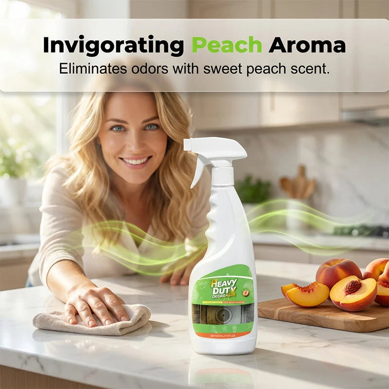 🥳HOT SALE🥳💞49K+ SOLD! Degreaser Spray – Melts grease fast, peach scent & versatile. Sparkling kitchen – grab yours! ✅