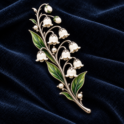 Lily Of The Valley ✨ Timeless Vintage Brooch 💛 Pure Elegance Never Fades