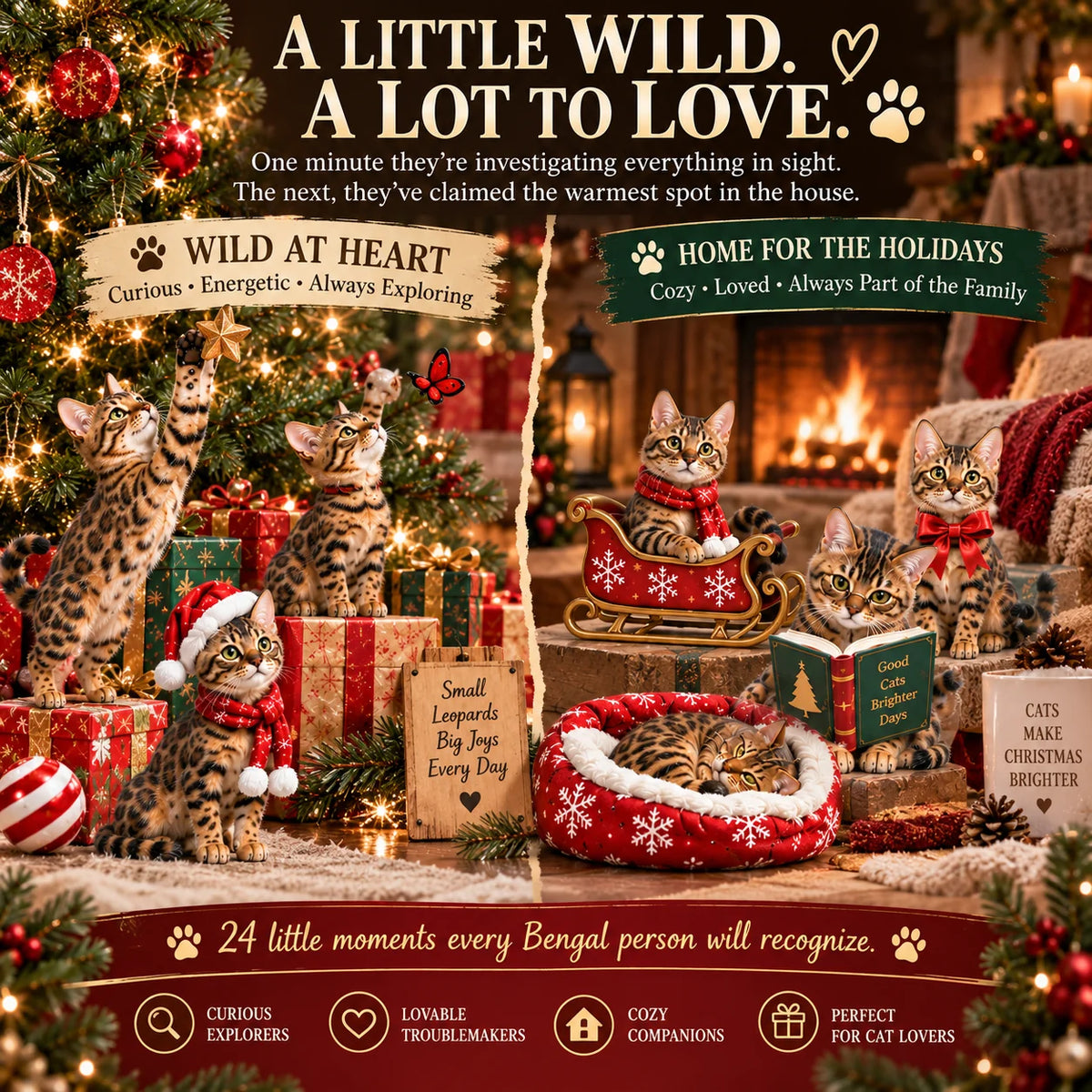 24 Days Of Bengal Cats – A Wild Little Christmas Collection 🐆🎄