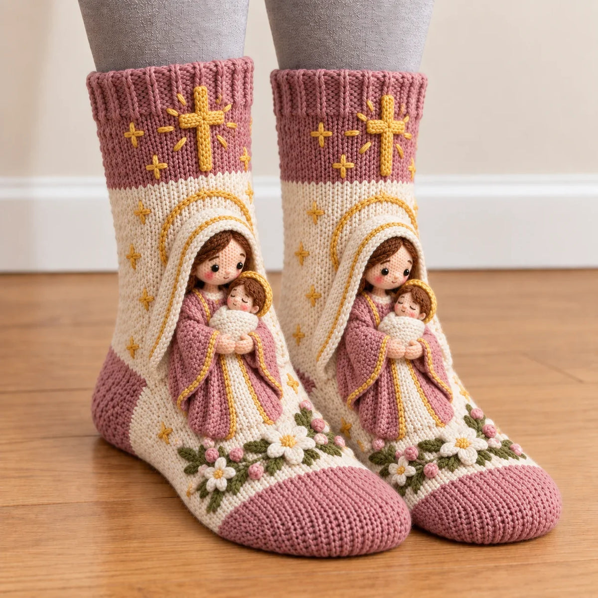 🎄3D Nativity Christmas Socks