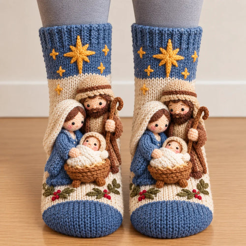 🎄3D Nativity Christmas Socks