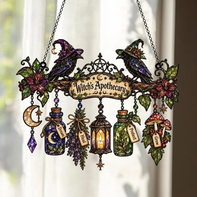 🔥last Day 50% Off – 🖤 🐦‍⬛raven Witch Suncatcher(✨buy 2 Free Shipping)