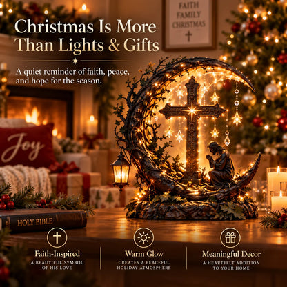 ✝️ Light Of Faith™ Illuminated Cross Prayer Tabletop Decor