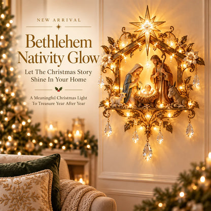 ⭐✨ Last Day 48% OFF 🔥 Bethlehem Nativity Glow Lighted Wall Decor