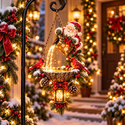 🔥Last Day 49% OFF-🎄 Santa’s Magical Light Pour – Cardinal Christmas Hanging Garden Lantern