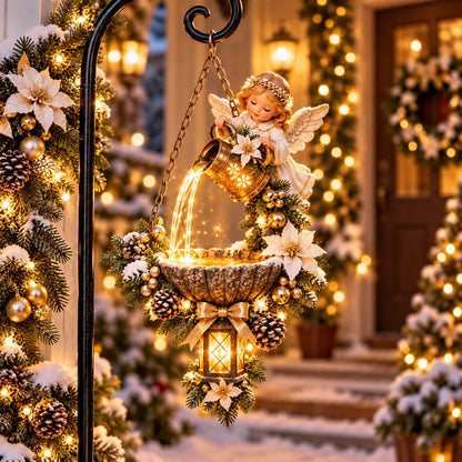 🔥Last Day 49% OFF-🎄 Santa’s Magical Light Pour – Cardinal Christmas Hanging Garden Lantern