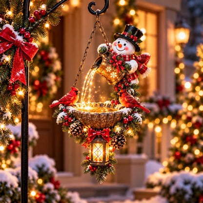 🔥Last Day 49% OFF-🎄 Santa’s Magical Light Pour – Cardinal Christmas Hanging Garden Lantern