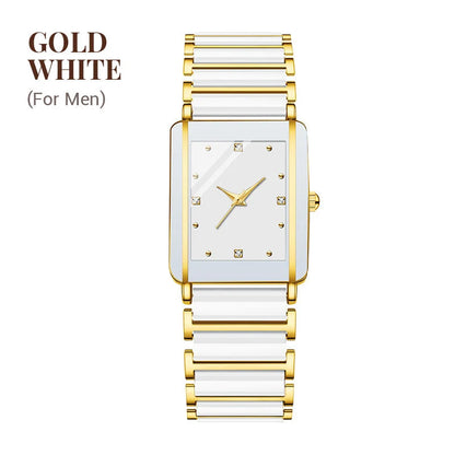 ⌚fashion Ceramic Square Quartz Watch
