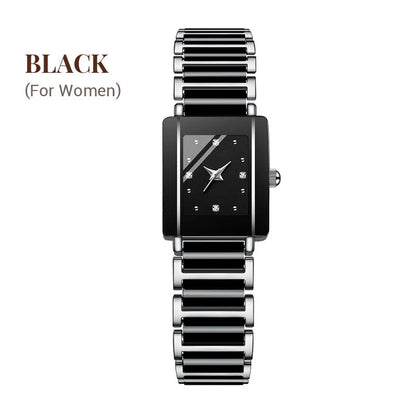 ⌚fashion Ceramic Square Quartz Watch