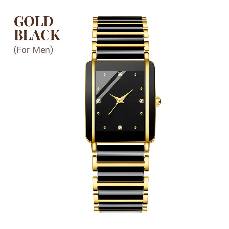 ⌚fashion Ceramic Square Quartz Watch