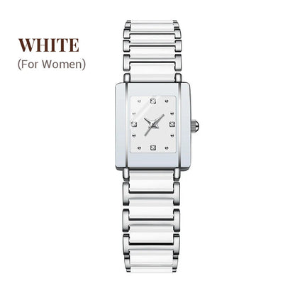 ⌚fashion Ceramic Square Quartz Watch