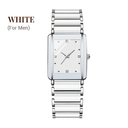 ⌚fashion Ceramic Square Quartz Watch