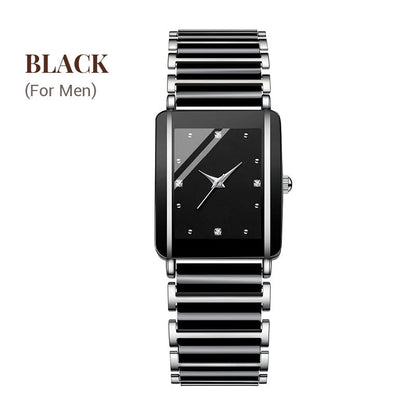 ⌚fashion Ceramic Square Quartz Watch