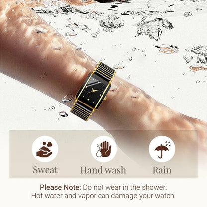 ⌚fashion Ceramic Square Quartz Watch