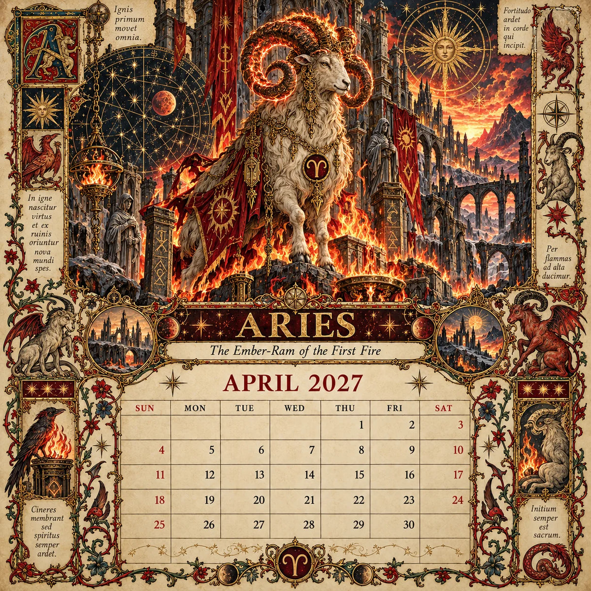 2027 Zodiac Grimoire Calendar™ | 12 Signs, 12 Forbidden Chapters