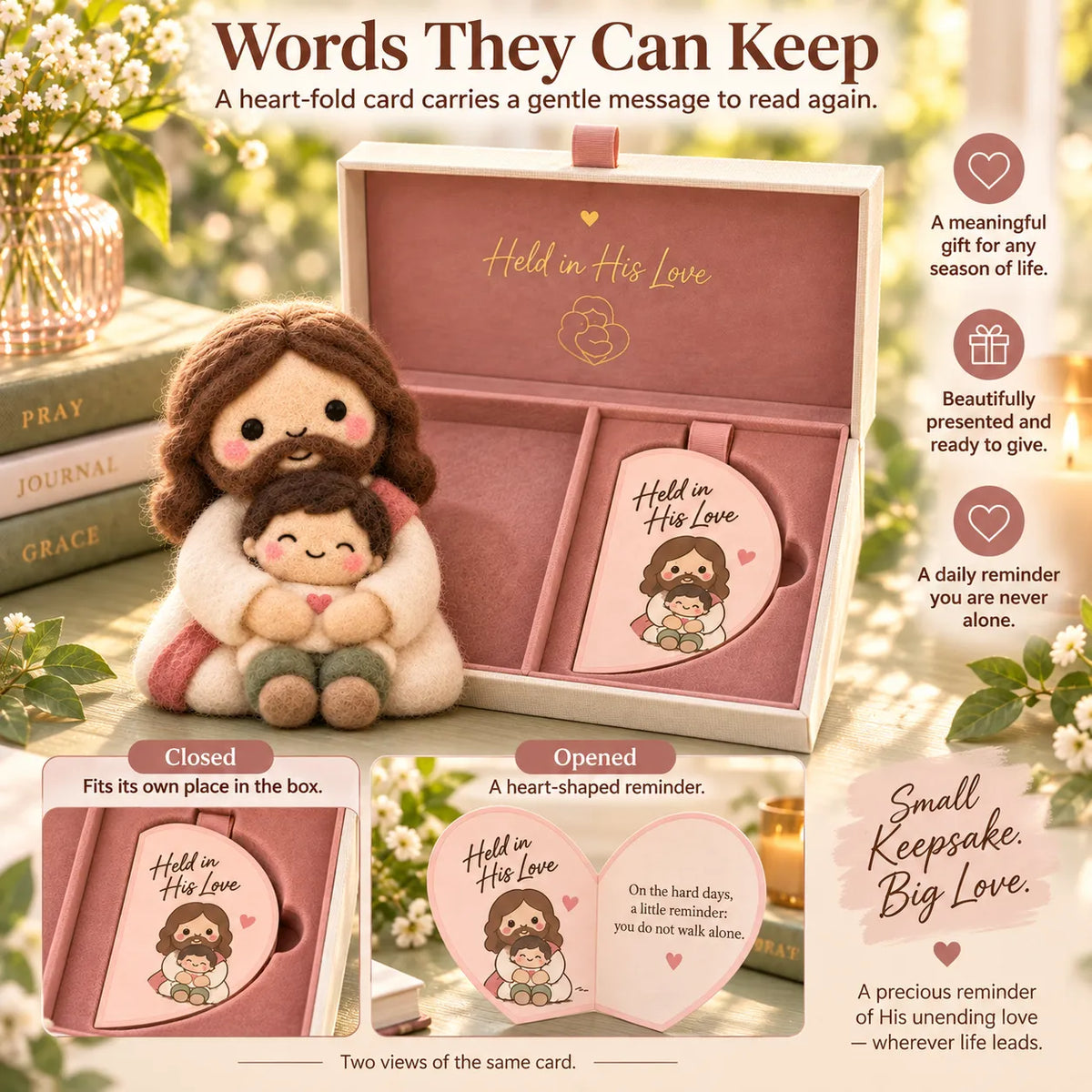 ⏳ Last Day 48% Off – ✝️ Faith-inspired Felt Keepsake Gift Set | 6 Meaningful Designs With Matching Message Card & Gift Box 🎁