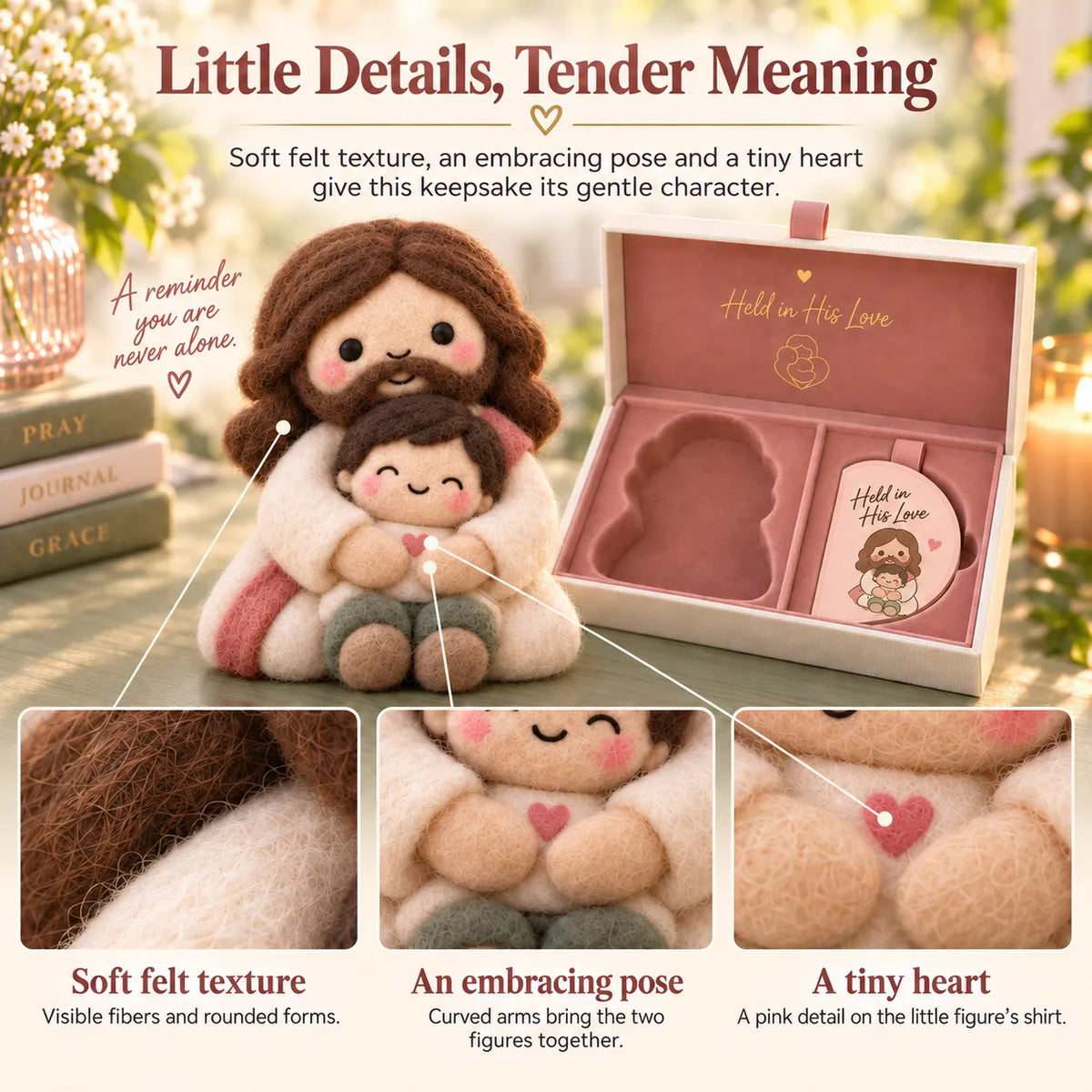 ⏳ Last Day 48% Off – ✝️ Faith-inspired Felt Keepsake Gift Set | 6 Meaningful Designs With Matching Message Card & Gift Box 🎁
