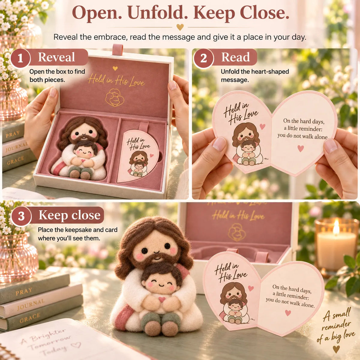 ⏳ Last Day 48% Off – ✝️ Faith-inspired Felt Keepsake Gift Set | 6 Meaningful Designs With Matching Message Card & Gift Box 🎁