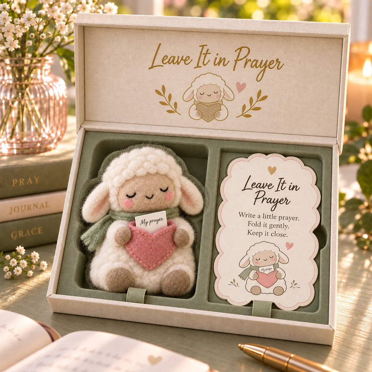 ⏳ Last Day 48% Off – ✝️ Faith-inspired Felt Keepsake Gift Set | 6 Meaningful Designs With Matching Message Card & Gift Box 🎁