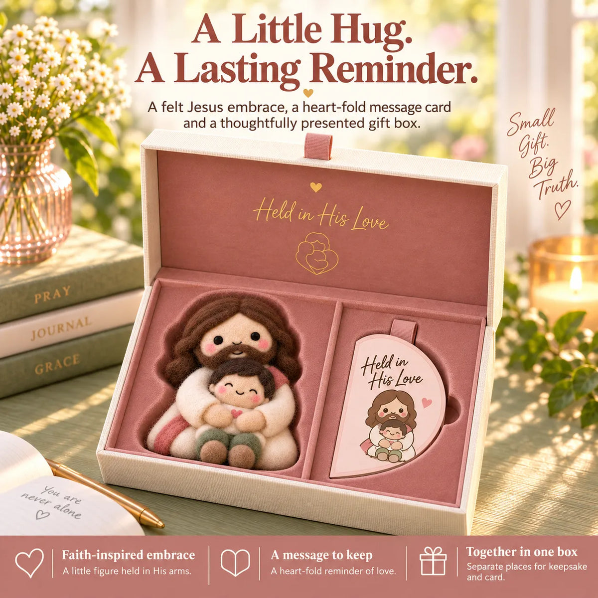 ⏳ Last Day 48% Off – ✝️ Faith-inspired Felt Keepsake Gift Set | 6 Meaningful Designs With Matching Message Card & Gift Box 🎁
