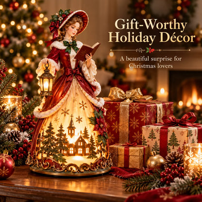 ✨ Victorian Christmas Caroler Lamp – A Glowing Old-fashioned Christmas Scene