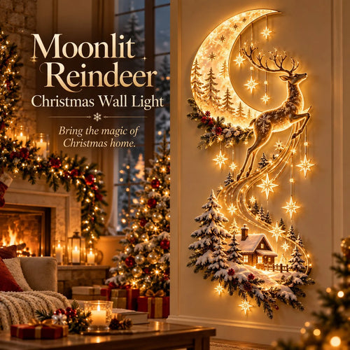 Reindeer Under the Starry Sky – Cozy Christmas Cabin
