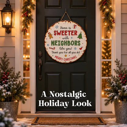 Vintage Christmas Neighbor Sign