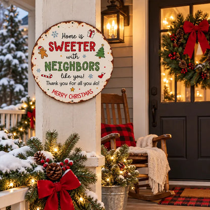 Vintage Christmas Neighbor Sign