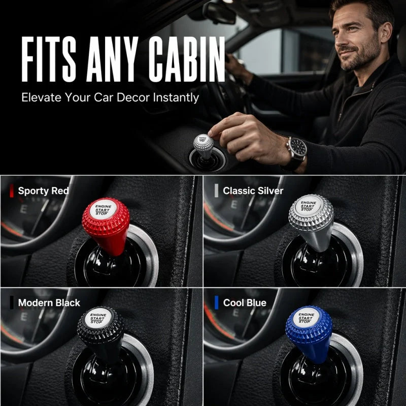🚗🕹️Rocker-Lever Start-Button Trim | Add a Mechanical-Style Look to Your Car's Interior🔩