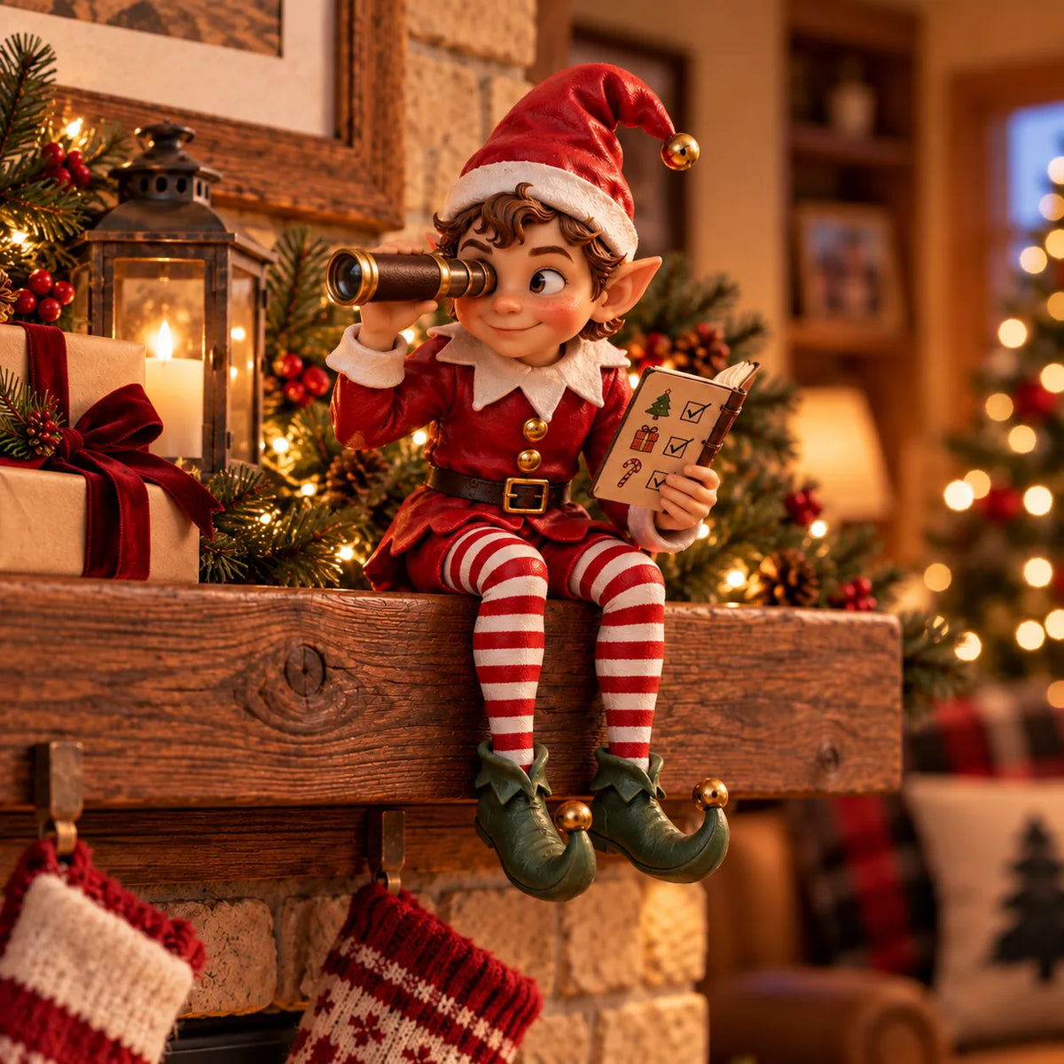 🔥 FINAL DAY - 49% OFF ENDS TONIGHT!Christmas Scout Elf Tradition Figurines – 3 Holiday Mission Shelf Sitters