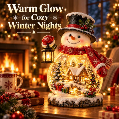 ✨ Christmas Village Snowman Glow – Lighted Holiday Tabletop Decor