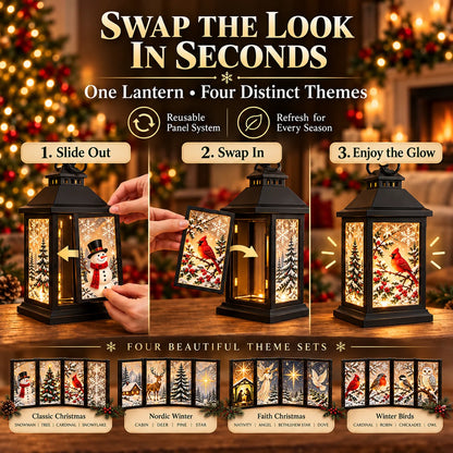 Interchangeable Crystal Lantern™ – Light-up Holiday Décor