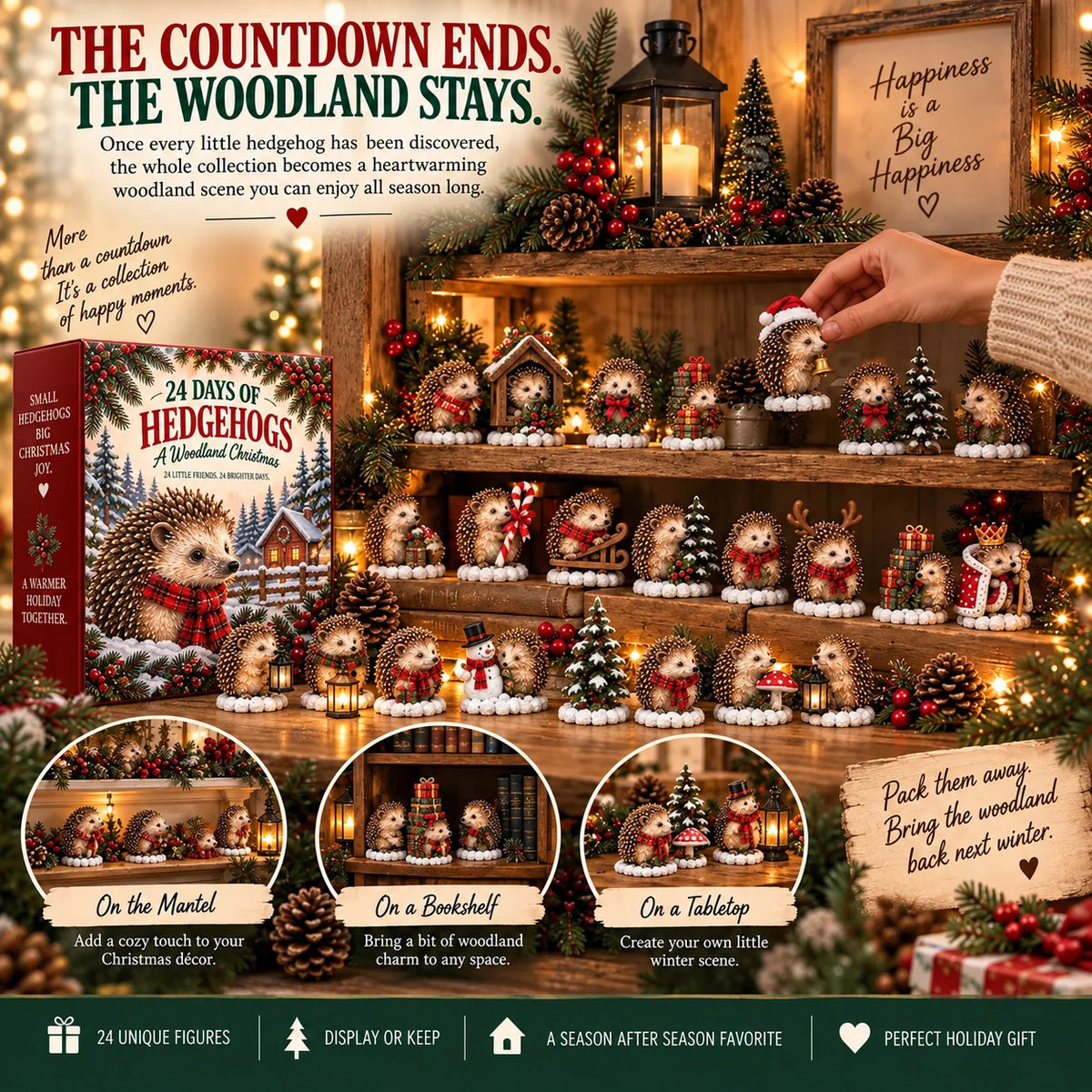 24 Days Of Hedgehogs A Woodland Christmas 2026 Advent Calendar
